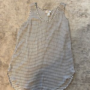 Loft Outlet black and white checkered tank